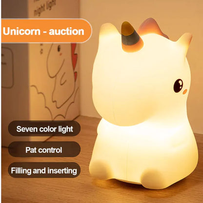 Lámpara de Noche LED Unicornio para Mesita de luz.
