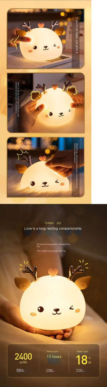 Lámpara de Noche LED Unicornio para Mesita de luz.