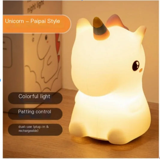 Lámpara de Noche LED Unicornio para Mesita de luz.